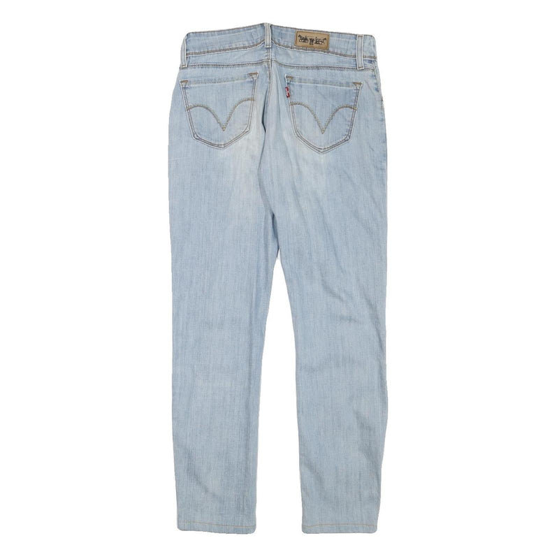 LEVI'S Womens Slim Blue Denim Light Wash Jeans W28 L29 Classic Fit Zip Closure
