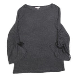 JUICY COUTURE Womens Black Sparkle Plain Crew Neck Chunky Knit M Jumper