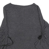 JUICY COUTURE Womens Black Sparkle Plain Crew Neck Chunky Knit M Jumper