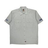 S.Y.S Dickies Short Sleeve Shirt - Large White Polyester Blend