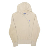 CHAMPION Mens Beige Hoodie XS Champion Logo Pullover Casual Comfort Cotton Blend