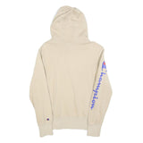 CHAMPION Mens Beige Hoodie XS Champion Logo Pullover Casual Comfort Cotton Blend