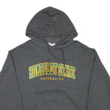 CHAMPION Mens Grey Humboldt State University Pullover Hoodie L Cotton Blend