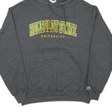 CHAMPION Mens Grey Humboldt State University Pullover Hoodie L Cotton Blend