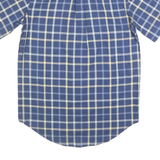 WRANGLER Mens Blue & Cream Check Shirt M Button Short Sleeve Cotton Casual