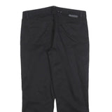 CALVIN KLEIN Womens Black Slim Denim Cotton Blend Trousers W32 L27 Stylish Zip