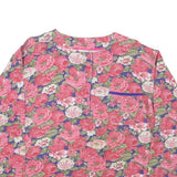 CAMPAIGN SPORT Womens Pink Floral Printed Long Sleeve Round Neck Cotton Blend