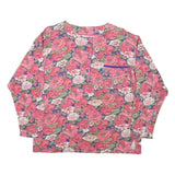 CAMPAIGN SPORT Womens Pink Floral Printed Long Sleeve Round Neck Cotton Blend