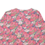 CAMPAIGN SPORT Womens Pink Floral Printed Long Sleeve Round Neck Cotton Blend