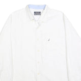 NAUTICA Mens White Classic Fit XL Cotton Shirt Button Down Long Sleeve