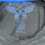 Military Style Bare Fox Graphic T-Shirt - 3XL Black Cotton