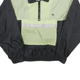 HANES Womens Black & Green Nylon Pullover Jacket M Lightweight Windbreaker