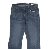 WRANGLER Mens Jeans Blue Regular Straight Denim Medium W36 L30 Classic Zip