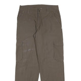 SWITCHER Mens Cotton Blend Regular Cargo Trousers Brown W30 L30 Casual Everyday