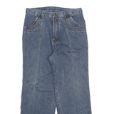AOSIGE Mens Jeans Blue Regular Bootcut Denim Medium W30 L27 Zip Cotton Blend