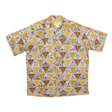 SALT & LIGHT Mens Yellow & Brown Patterned Shirt XL Cotton Blend Casual Summer