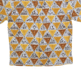 SALT & LIGHT Mens Yellow & Brown Patterned Shirt XL Cotton Blend Casual Summer