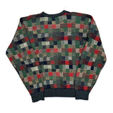Jos. A. Bank Checked Sweater - Large Multicoloured Acrylic Blend