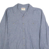 WRANGLER Mens Blue Cotton Shirt L Long Sleeve Casual Button Pocket