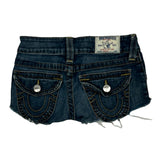 True Religion Denim Shorts - 25W US 0 Dark Wash Cotton