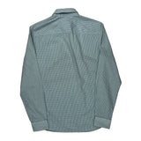 Armani Exchange Checked Shirt - Small Blue Cotton