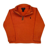 Age 4 Polo By Ralph Lauren 1/4 Zip - 2XS Orange Cotton
