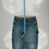 20 Husky Lee Carpenter Jeans - 30W 27L Blue Cotton
