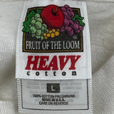 Fruit Of The Loom Graphic T-Shirt - Large White Cotton
