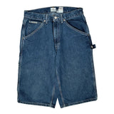 Calvin Klein Jeans Double Knee Carpenter Shorts - 28W 11L Blue Cotton
