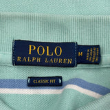 Polo By Ralph Lauren Striped Polo Shirt - Medium Blue Cotton