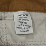Carhartt Trousers - 34W 30L Brown Cotton Blend