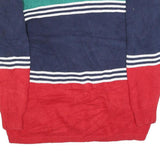 LIZ SPORT Womens Blue & Green & Red Patterned V-Neck Basic Knit Jumper S Cotton