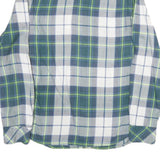 DIESEL Mens Blue Green Plaid Shirt L Cotton Long Sleeve Casual Button Fastening