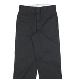DICKIES Mens Cotton Blend Black Relaxed Straight Trousers W30 L27 Workwear Zip