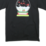 CHAMPION Mens Black Happy Jolly Days Graphic T-Shirt L Short Sleeve Crew Neck