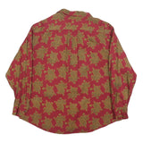 BREECHES Womens Red Patterned Rayon Shirt M Stylish Button Up