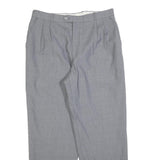 SPENGLER Mens Grey Regular Tapered Trousers W32 L28 Smart Casual Zip