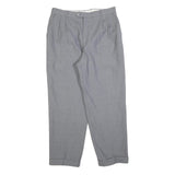 SPENGLER Mens Grey Regular Tapered Trousers W32 L28 Smart Casual Zip