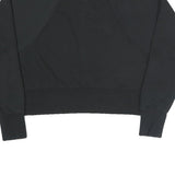NIKE Womens Black Crew Neck M Logo Sweatshirt Cotton Blend Pullover