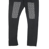 CALVIN KLEIN JEANS Womens Black Regular Cotton Blend Denim W36 L30 Floral Patch