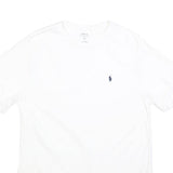 POLO RALPH LAUREN Boys White XL Classic Fit Short Sleeve Crew Neck Cotton