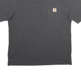 CARHARTT Mens Grey Pocket T-Shirt L Short Sleeve Crew Neck Classic Cotton Blend