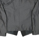 Mens Grey Black Houndstooth Tailored Jacket S Polyester Blend Formal Retro