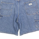 ROUTE 66 Mens Denim Blue Casual Shorts L W35 Cotton Blend Relaxed Fit