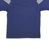 ADIDAS Mens Blue V-Neck Short Sleeve Sports T-Shirt M Cotton Blend
