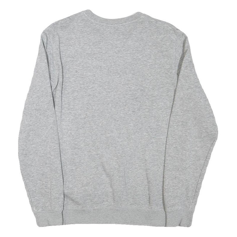 CHAMPION Mens Grey Crew Neck S Cotton Blend Sweatshirt Logo Print Casual