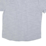 LEE Mens Blue Cotton Blend Shirt XL Casual Summer Short Sleeve Pocket