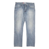 LEVI'S 504 Mens Jeans Blue Regular Straight Denim Light W34 L30 Classic Zip