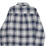 CHAPS Mens Blue & White Check Shirt L Button-Down Collar Long Sleeve Casual