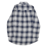 CHAPS Mens Blue & White Check Shirt L Button-Down Collar Long Sleeve Casual